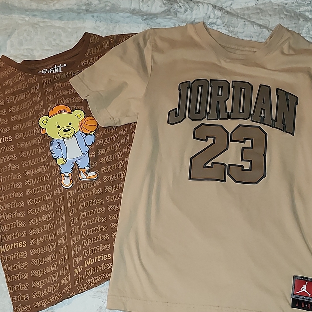 Jordan Kids Tan T-Shirt Sz Xl Youth Bundle